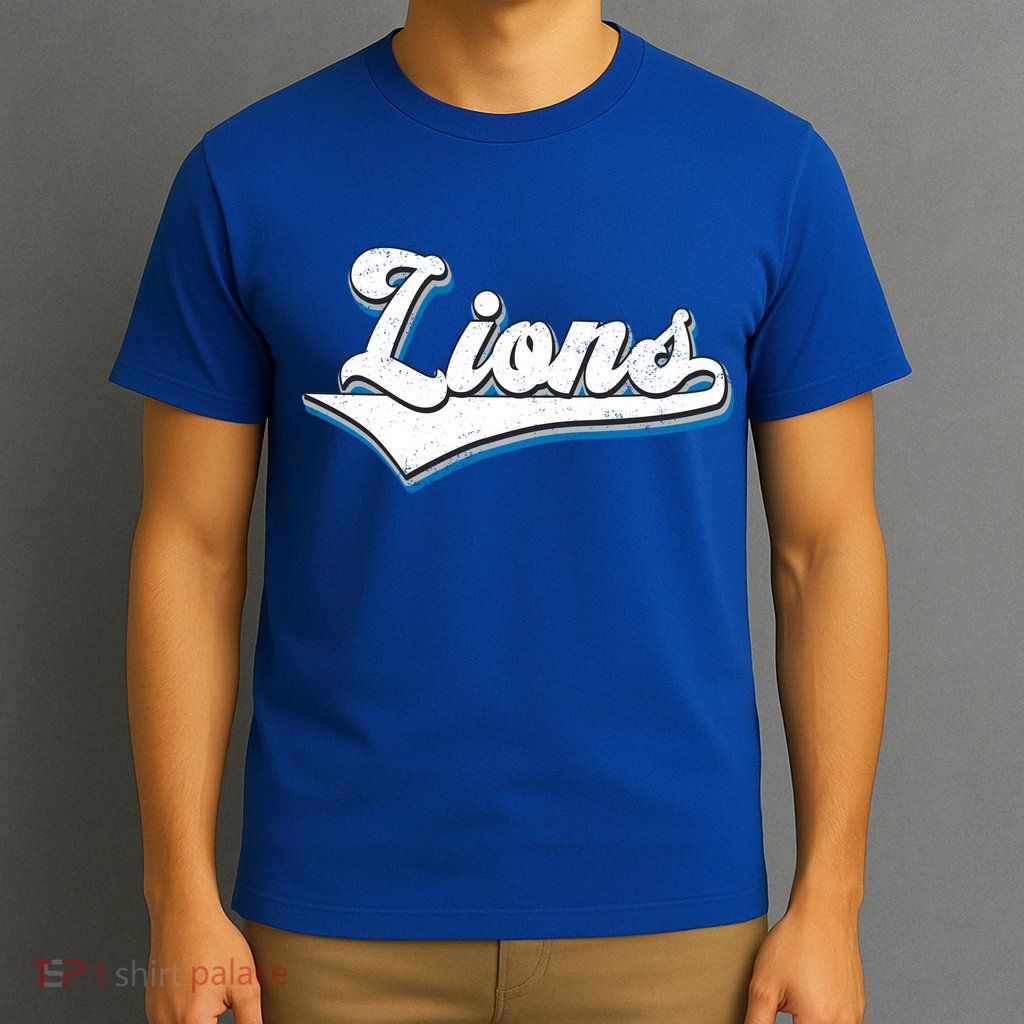 Vintage Lion Football Logo T-Shirt