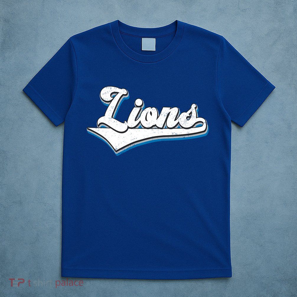 Vintage Lion Football Logo T-Shirt