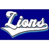 Vintage Lion Football Logo Bumper Sticker