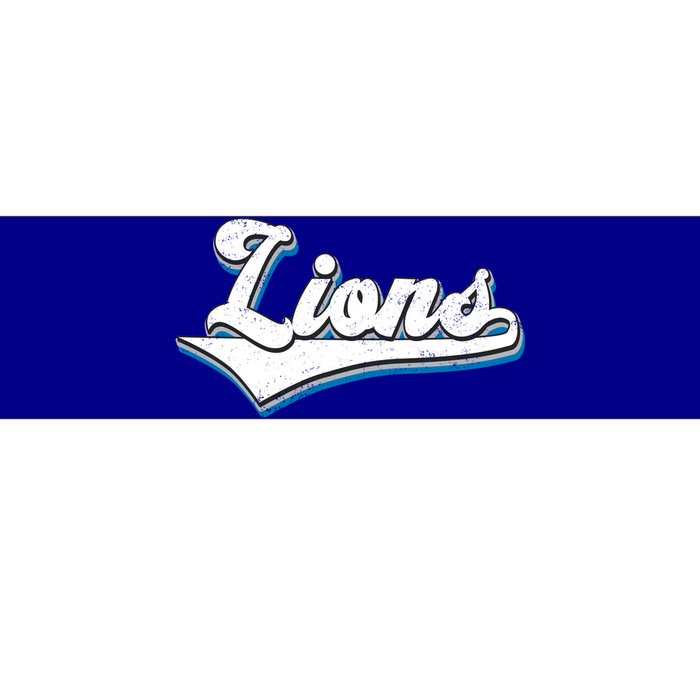 Vintage Lion Football Logo Bumper Sticker