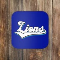 Vintage Lion Football Logo Coaster