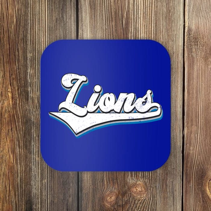 Vintage Lion Football Logo Coaster