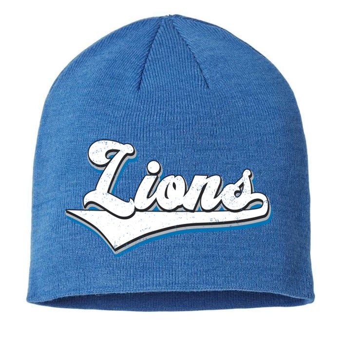 Vintage Lion Football Logo Sustainable Beanie