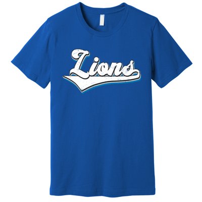 Vintage Lion Football Logo Premium T-Shirt