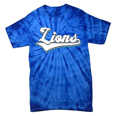 Vintage Lion Football Logo Tie-Dye T-Shirt