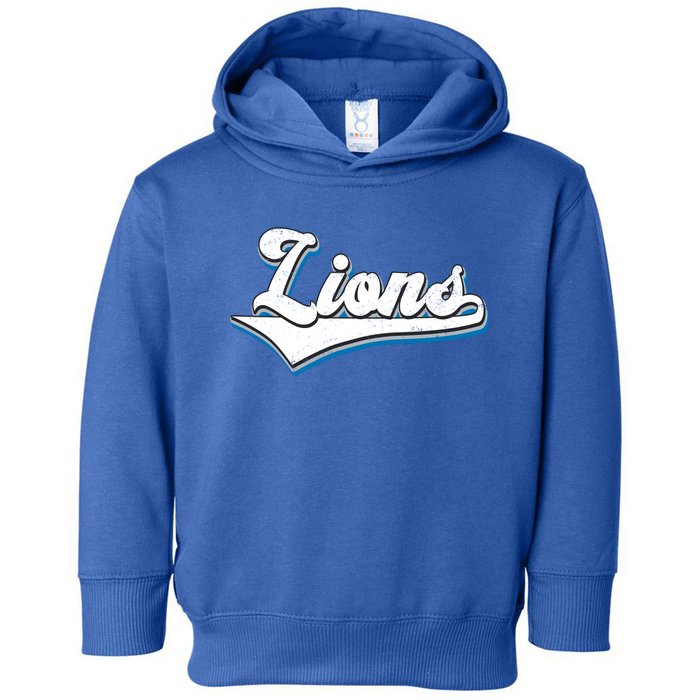 Vintage Lion Football Logo Toddler Hoodie