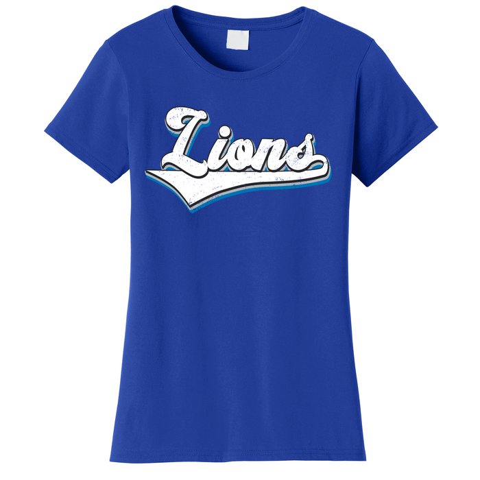 Vintage Lion Football Logo Women's T-Shirt