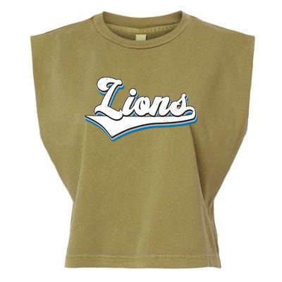 Vintage Lion Football Logo Garment-Dyed Women's Muscle Tee