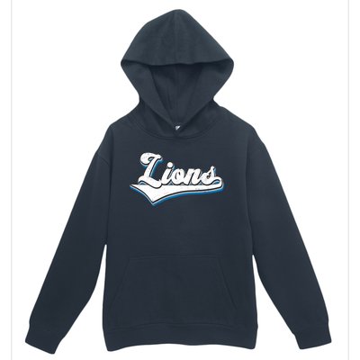 Vintage Lion Football Logo Urban Pullover Hoodie