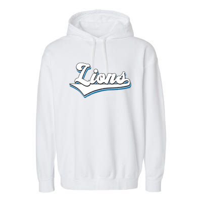 Vintage Lion Football Logo Garment-Dyed Fleece Hoodie