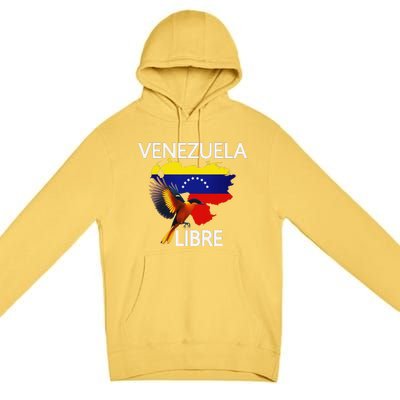 Venezuela Libre Flag Pride Bandera Venezolana Root Premium Pullover Hoodie