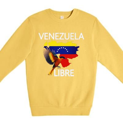 Venezuela Libre Flag Pride Bandera Venezolana Root Premium Crewneck Sweatshirt