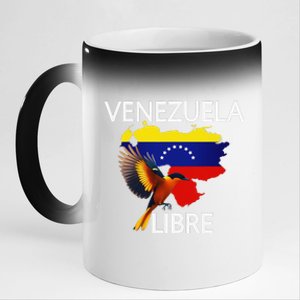 Venezuela Libre Flag Pride Bandera Venezolana Root 11oz Black Color Changing Mug