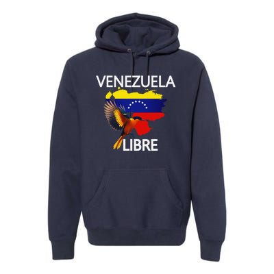 Venezuela Libre Flag Pride Bandera Venezolana Root Premium Hoodie