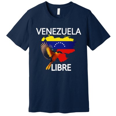 Venezuela Libre Flag Pride Bandera Venezolana Root Premium T-Shirt