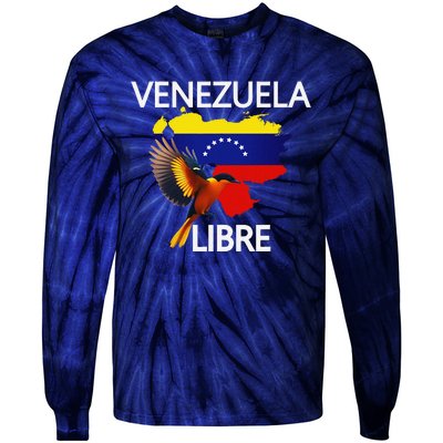 Venezuela Libre Flag Pride Bandera Venezolana Root Tie-Dye Long Sleeve Shirt