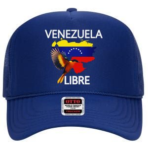 Venezuela Libre Flag Pride Bandera Venezolana Root High Crown Mesh Back Trucker Hat