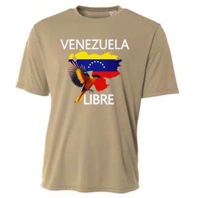 Venezuela Libre Flag Pride Bandera Venezolana Root Cooling Performance Crew T-Shirt