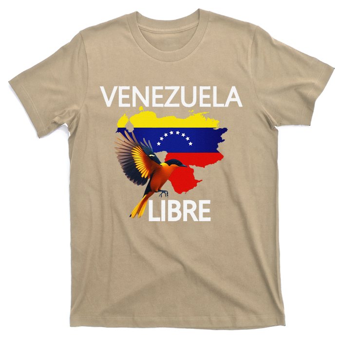 Venezuela Libre Flag Pride Bandera Venezolana Root T-Shirt