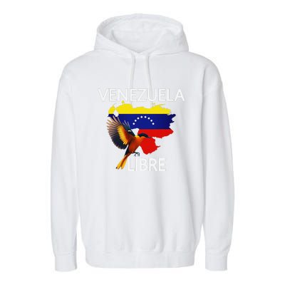 Venezuela Libre Flag Pride Bandera Venezolana Root Garment-Dyed Fleece Hoodie