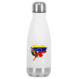 Venezuela Libre Flag Pride Bandera Venezolana Root Stainless Steel Insulated Water Bottle