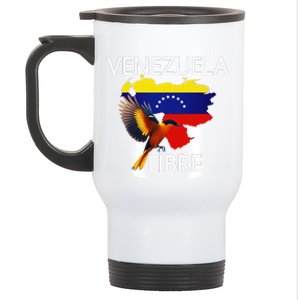 Venezuela Libre Flag Pride Bandera Venezolana Root Stainless Steel Travel Mug