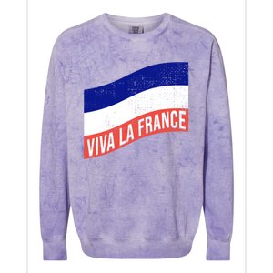 Vive La France Bastille Day French Revolution Robespierre Gift Colorblast Crewneck Sweatshirt