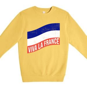 Vive La France Bastille Day French Revolution Robespierre Gift Premium Crewneck Sweatshirt