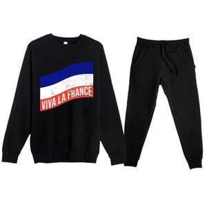 Vive La France Bastille Day French Revolution Robespierre Gift Premium Crewneck Sweatsuit Set