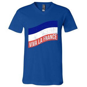 Vive La France Bastille Day French Revolution Robespierre Gift V-Neck T-Shirt