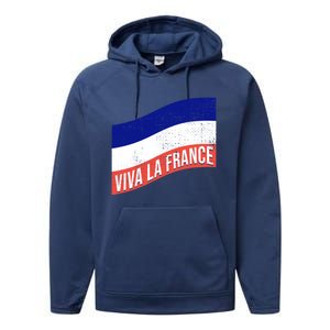 Vive La France Bastille Day French Revolution Robespierre Gift Performance Fleece Hoodie