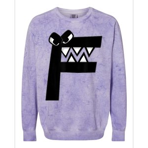 Villain Letter F Costume Boys Matching Evil Alphabet Lore Colorblast Crewneck Sweatshirt