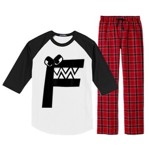 Villain Letter F Costume Boys Matching Evil Alphabet Lore Raglan Sleeve Pajama Set