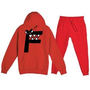 Villain Letter F Costume Boys Matching Evil Alphabet Lore Premium Hooded Sweatsuit Set