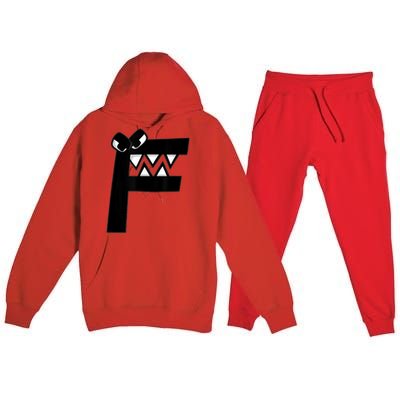 Villain Letter F Costume Boys Matching Evil Alphabet Lore Premium Hooded Sweatsuit Set