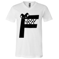 Villain Letter F Costume Boys Matching Evil Alphabet Lore V-Neck T-Shirt