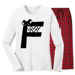 Villain Letter F Costume Boys Matching Evil Alphabet Lore Women's Long Sleeve Flannel Pajama Set 