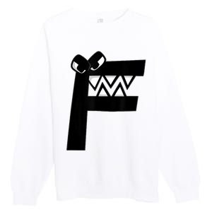 Villain Letter F Costume Boys Matching Evil Alphabet Lore Premium Crewneck Sweatshirt