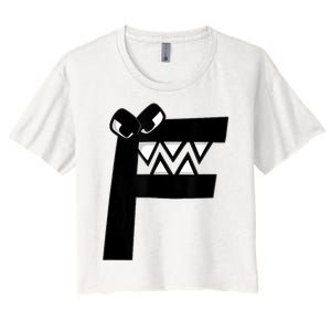 Villain Letter F Costume Boys Matching Evil Alphabet Lore Women's Crop Top Tee