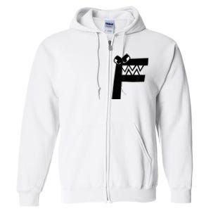 Villain Letter F Costume Boys Matching Evil Alphabet Lore Full Zip Hoodie