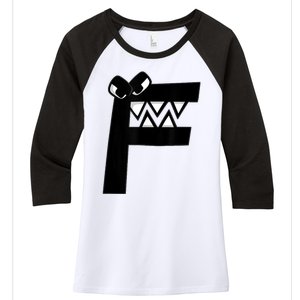 Villain Letter F Costume Boys Matching Evil Alphabet Lore Women's Tri-Blend 3/4-Sleeve Raglan Shirt