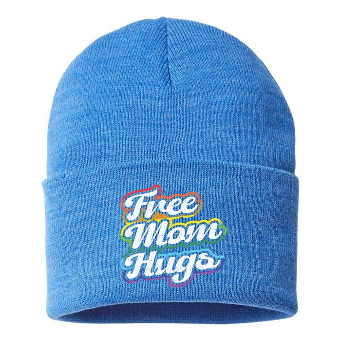 Vintage Lgbtq Free Mom Hugs Cool Gift Sustainable Knit Beanie