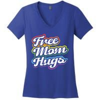 Vintage Lgbtq Free Mom Hugs Cool Gift Women's V-Neck T-Shirt