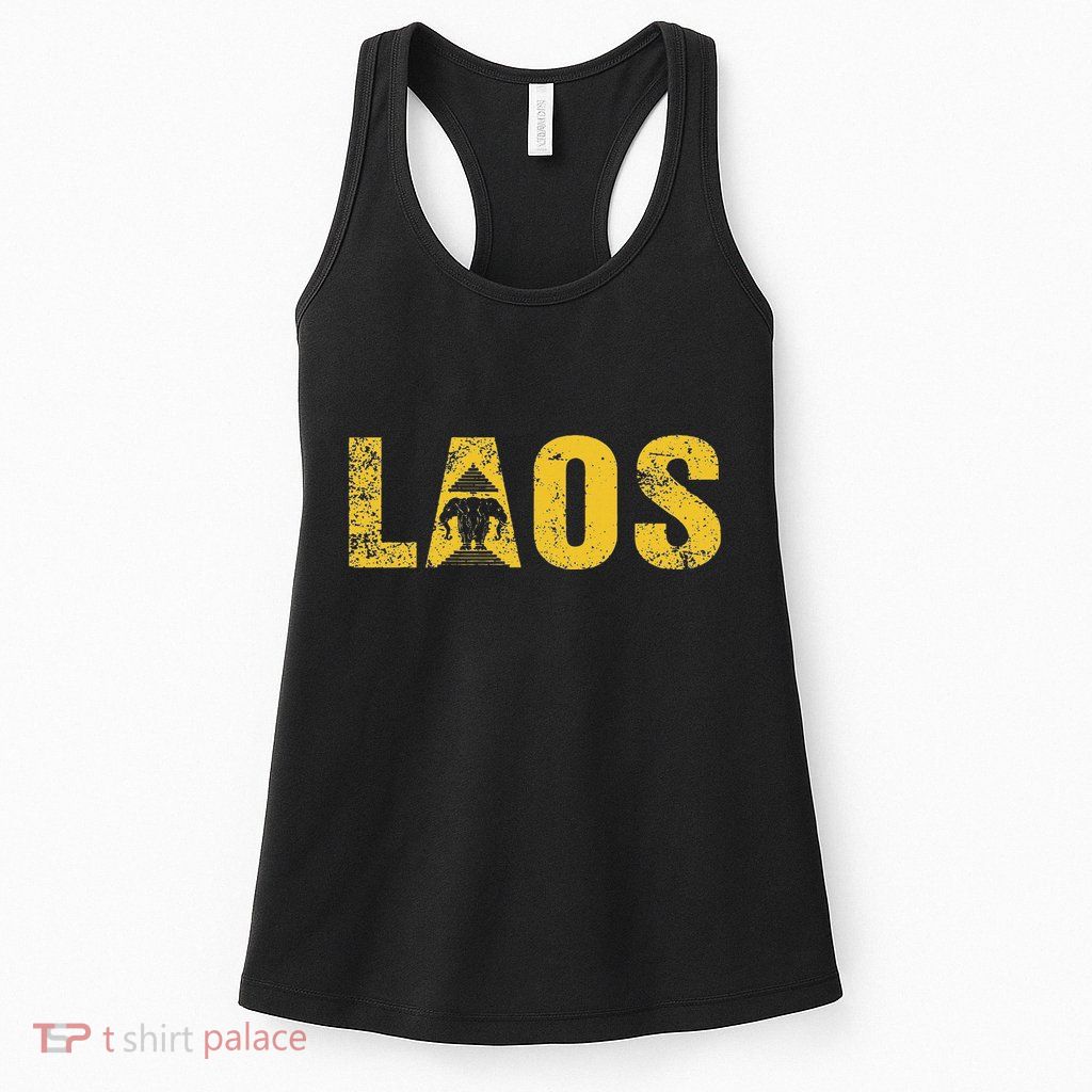 Vintage Laos Flag Vientiane Kingdom Of Laos Womens Tank Top