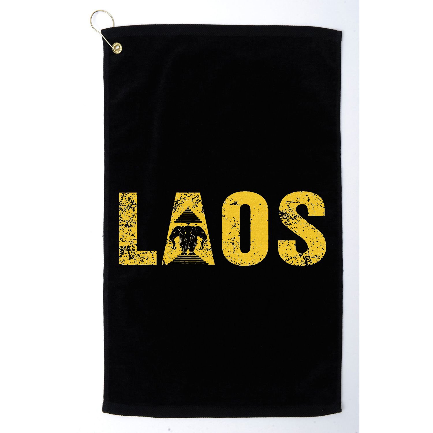 Vintage Laos Flag Vientiane Kingdom Of Laos Golf Towel