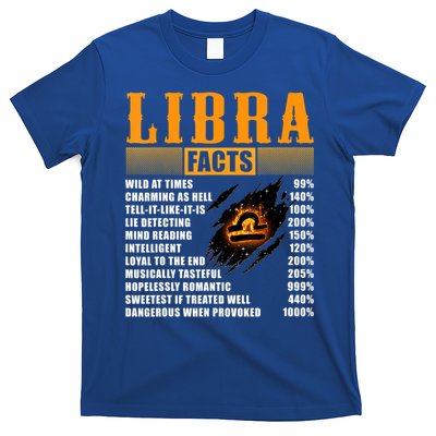 Vintage Libra Facts Funny Zodiac Sign Birthday Horoscope Meaningful Gift T-Shirt