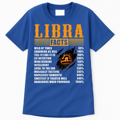 Vintage Libra Facts Funny Zodiac Sign Birthday Horoscope Meaningful Gift Tall T-Shirt