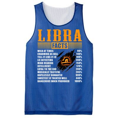 Vintage Libra Facts Funny Zodiac Sign Birthday Horoscope Meaningful Gift Mesh Reversible Basketball Jersey Tank