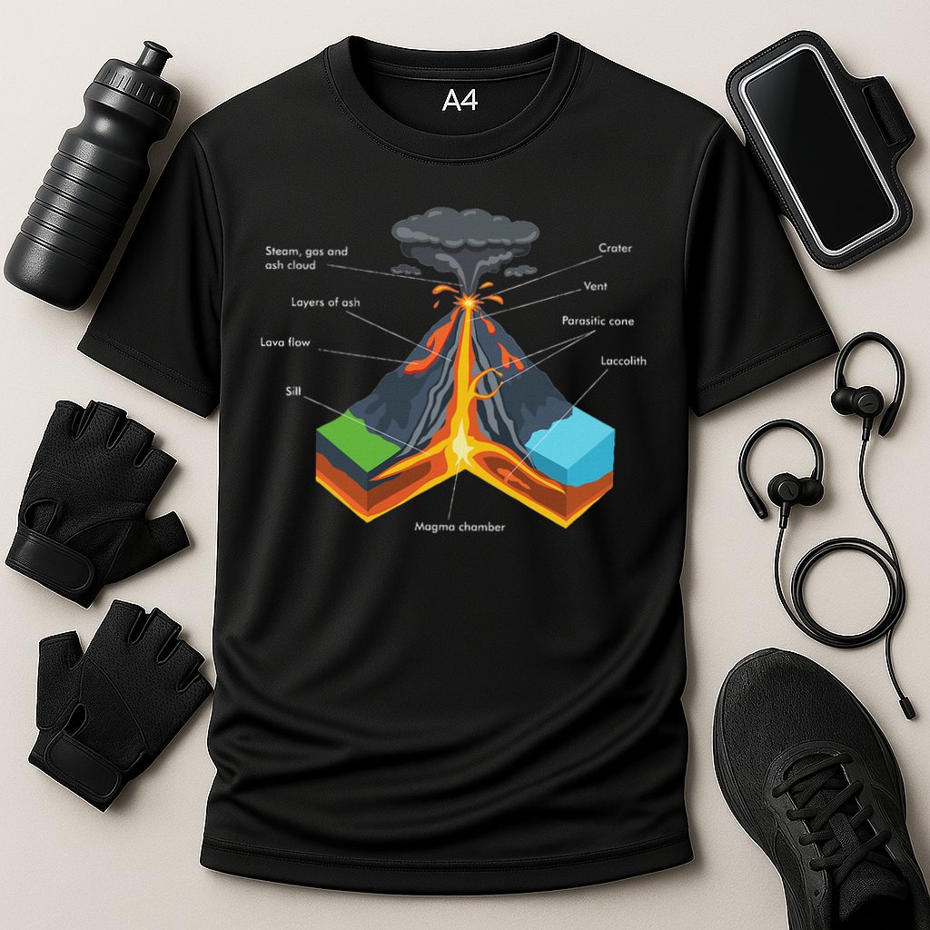Volcano Lover Geology Teacher Funny Geologist Cooling Performance Crew T-Shirt