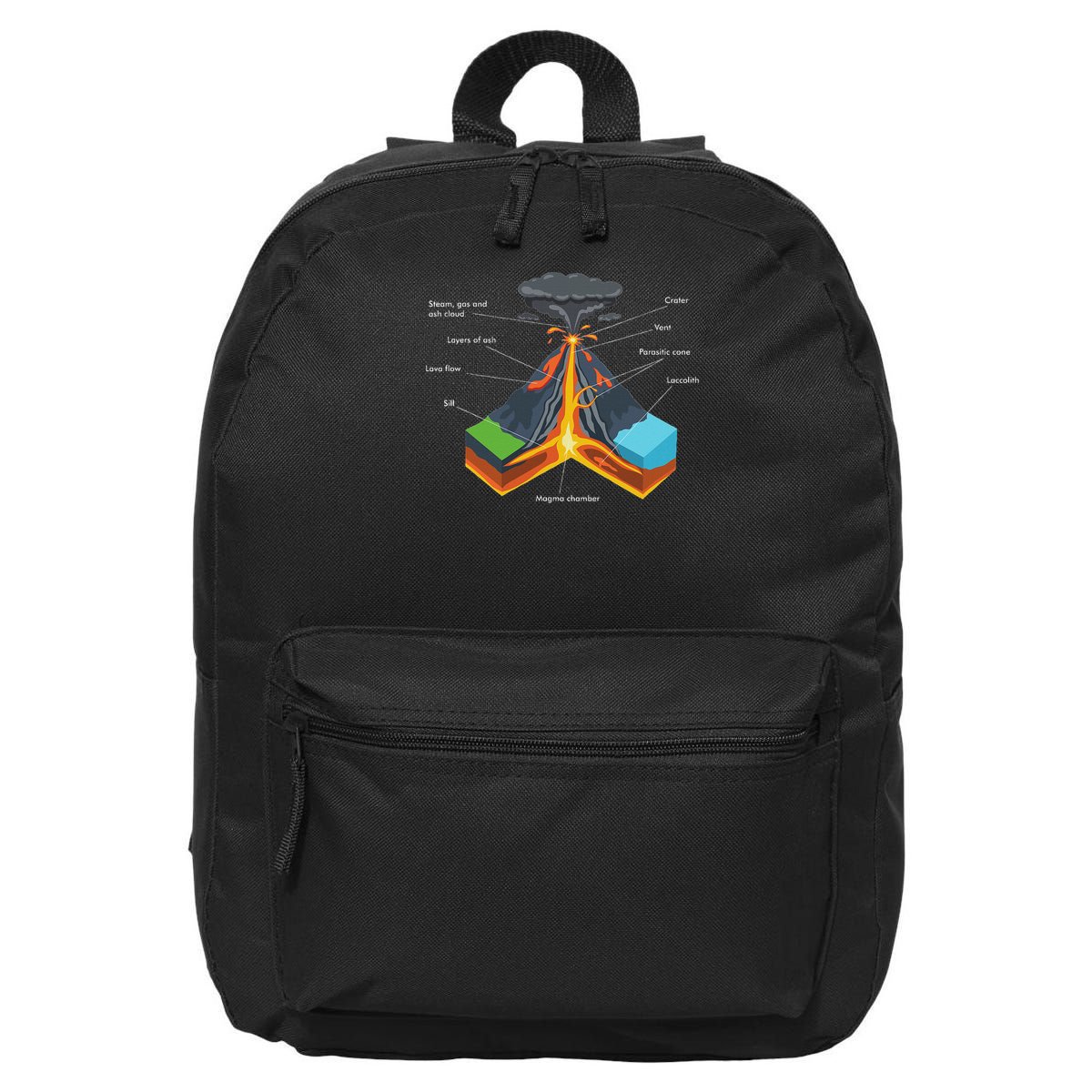 Volcano Lover Geology Teacher Funny Geologist 16 in Basic Backpack